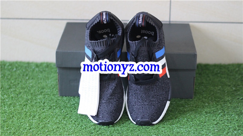 Real Boost Adidas NMD R1 Primeknit Tricolor Black